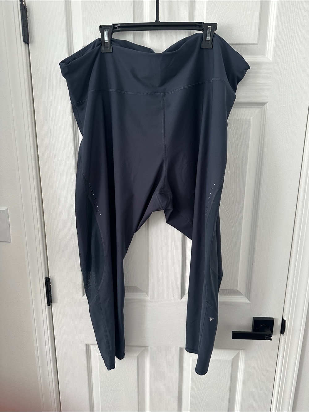 Women's High-Rise Athletic Leggings in Dark Navy-worn once